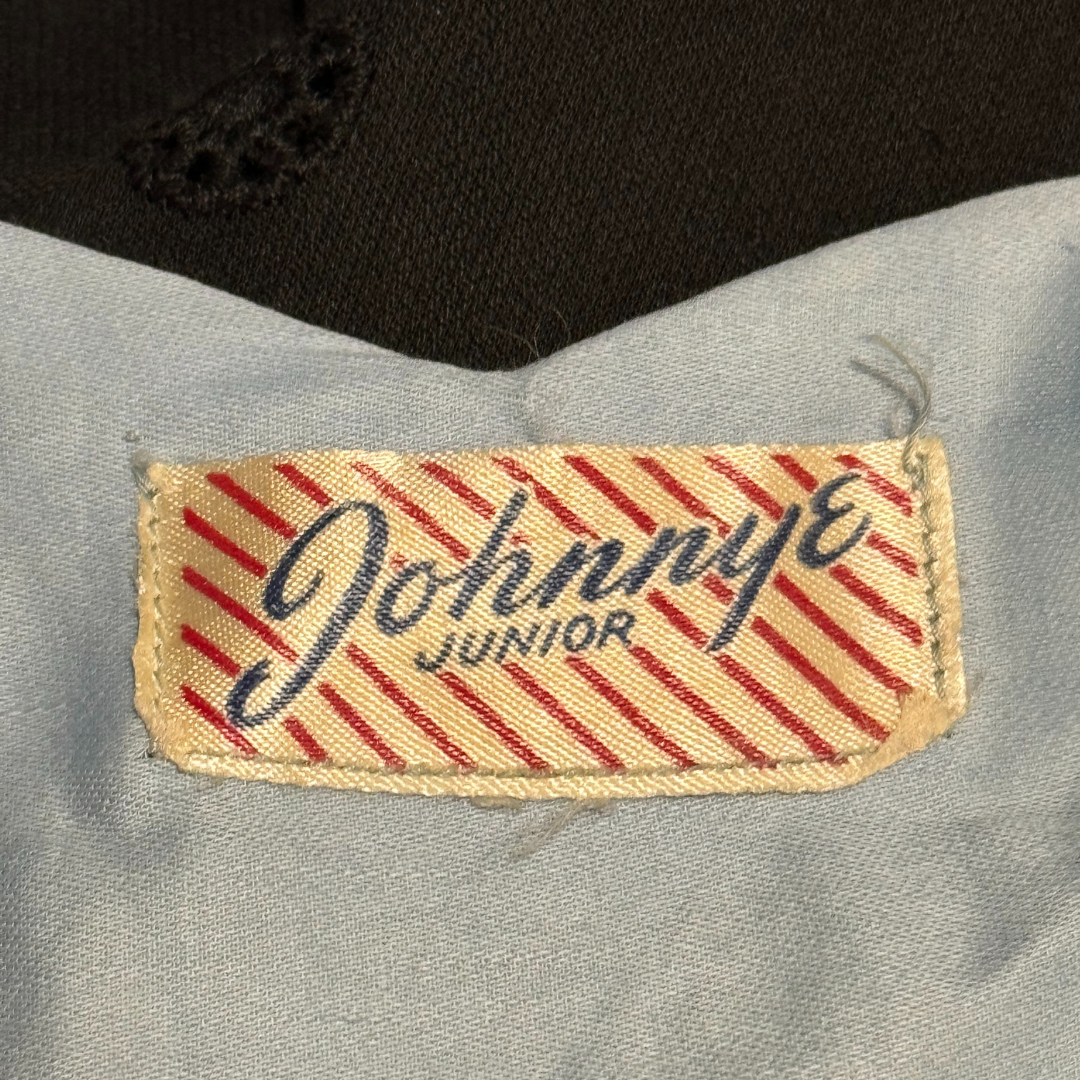 Johnny E Junior Black Vintage 1950s Dress
