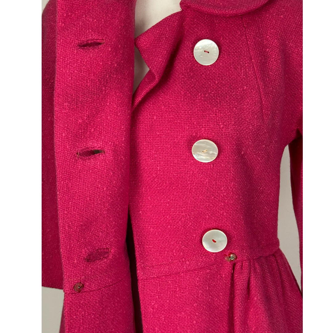 Junior-Aire Vintage 1950s Red Frock Coat RARE