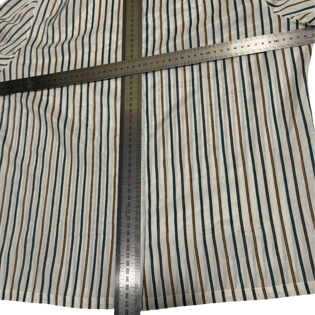 Kortet Work 80s Long Sleeved Pin Stripe Blouse