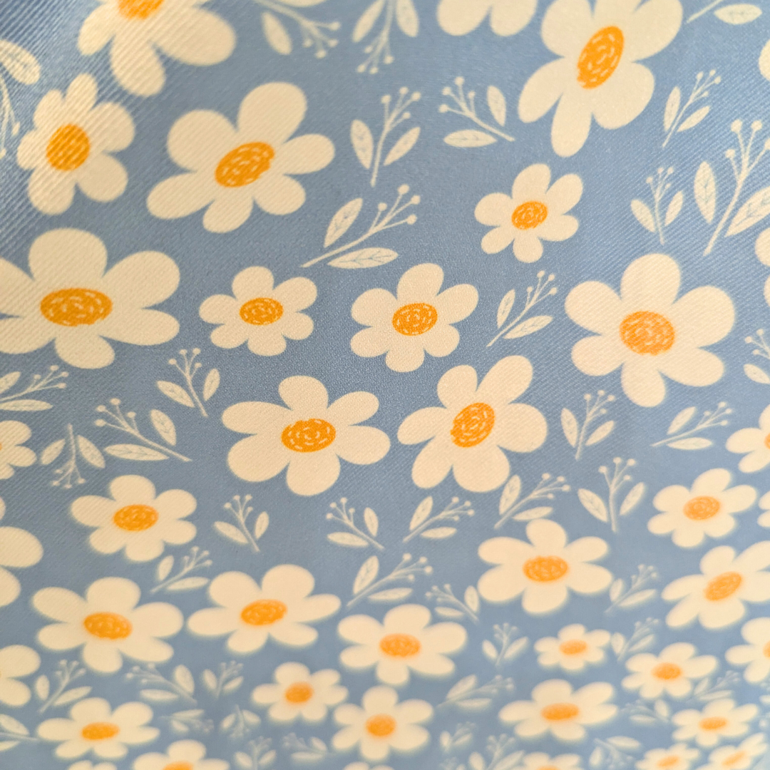 Light Blue '50s Daisy Floral Dress