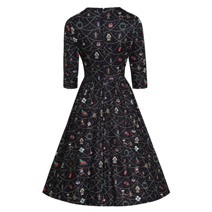Dolly & Dotty Billy Black Ornament Print Dress