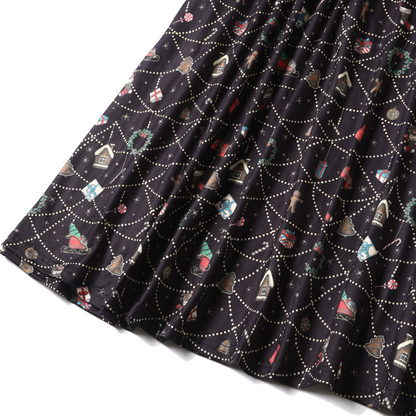 Dolly & Dotty Billy Black Ornament Print Dress