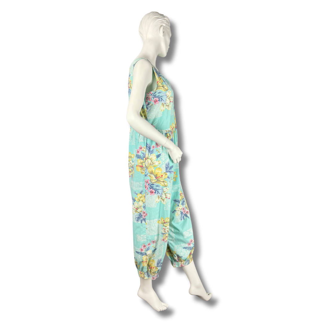 Reyn Spooner Vintage 1980s Hawaiian Floral Jumpsuit