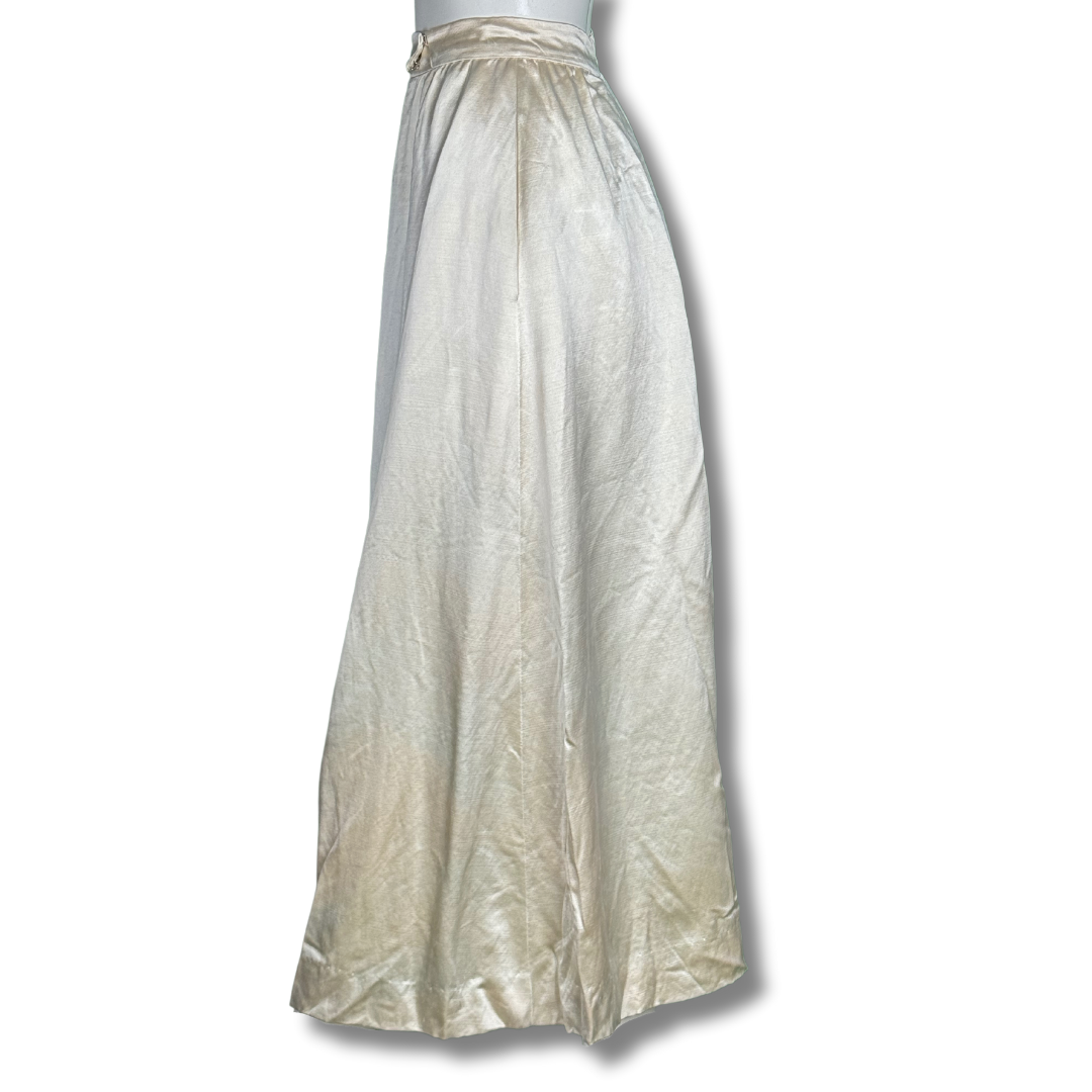 70s DISCO white satin palazzo pants!