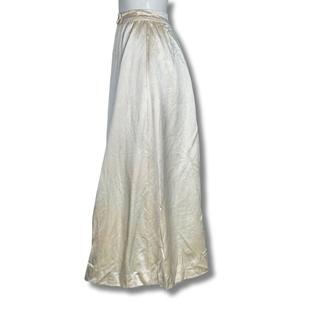 70s DISCO white satin palazzo pants!