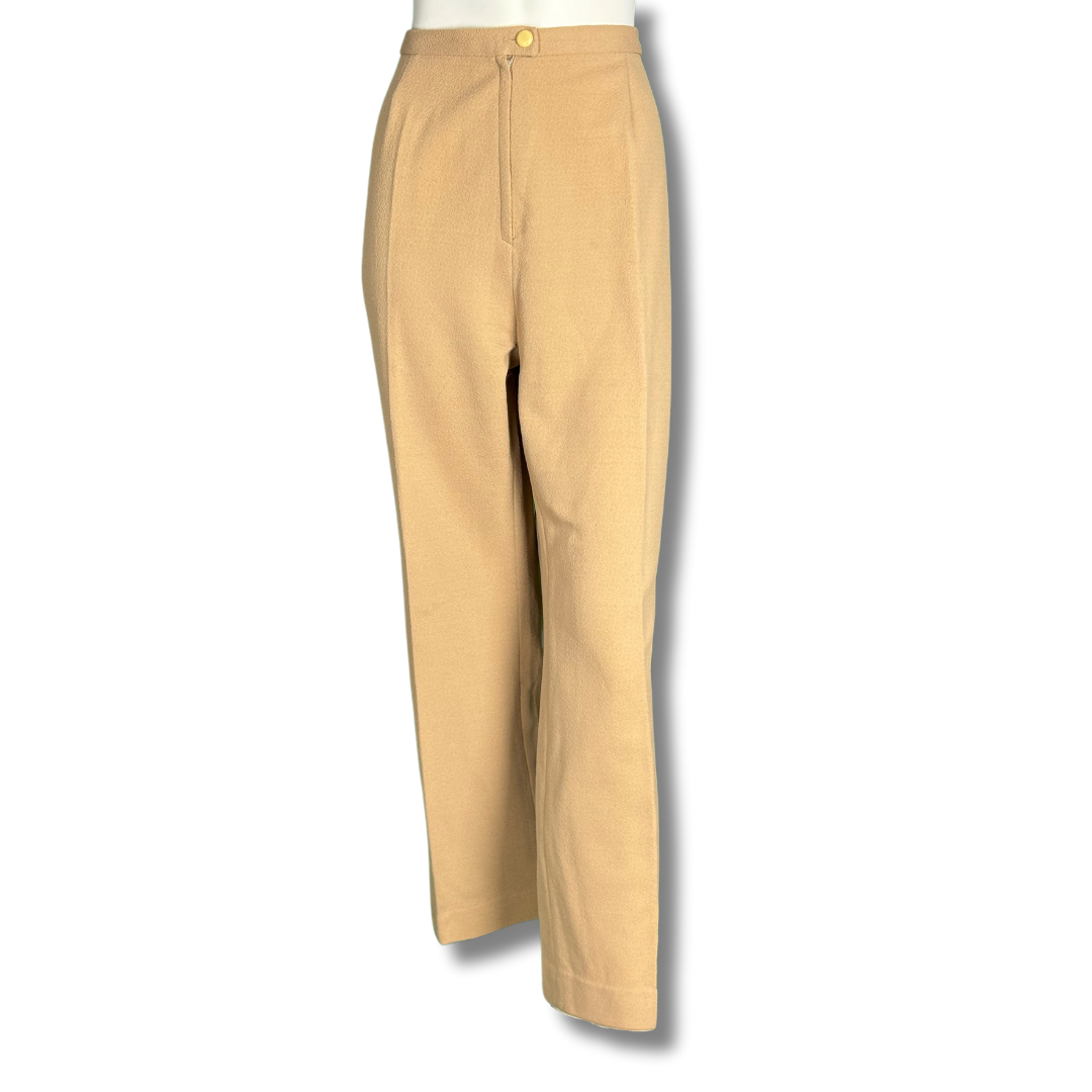 St Michaels Beige Crimplene Beige Trousers