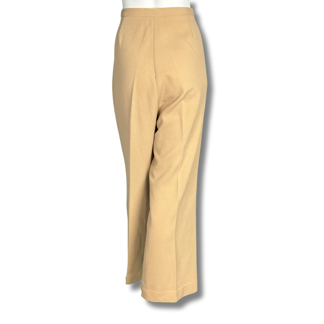 St Michaels Beige Crimplene Beige Trousers