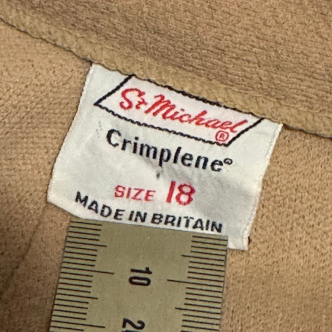 St Michaels Beige Crimplene Beige Trousers