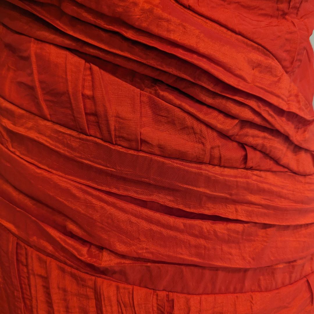 Studibaker Vintage 80s Red Strapless Formal Dress