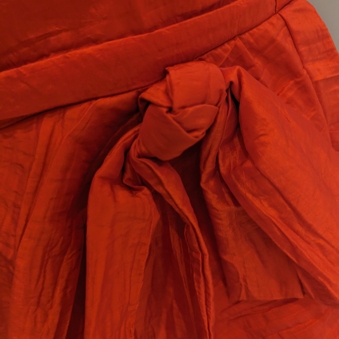 Studibaker Vintage 80s Red Strapless Formal Dress