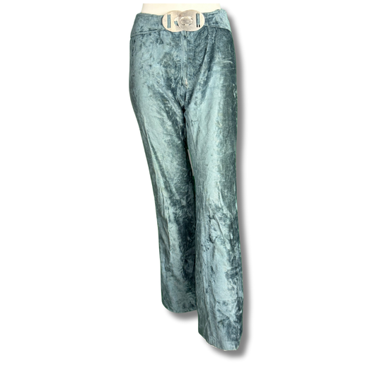 Sym Teal Velour Pants