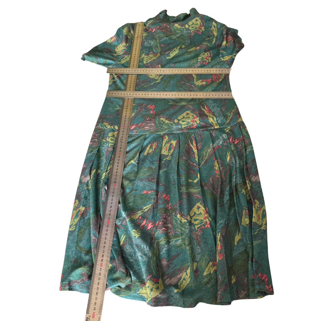 Vintage 1970s Abstract Print Dress
