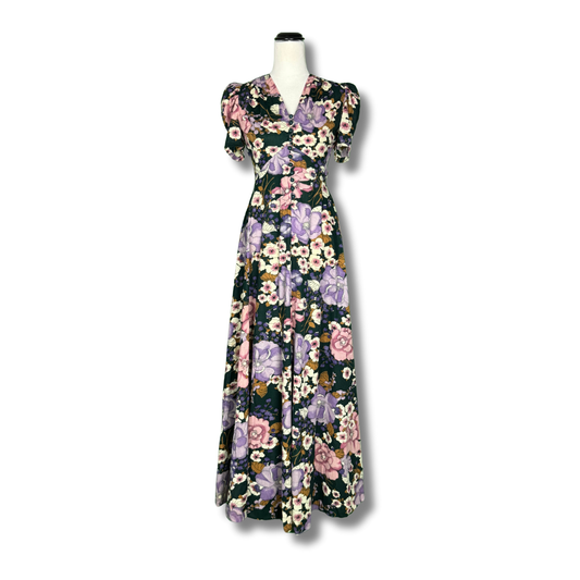 Vintage 1970s Floral Maxi Dress