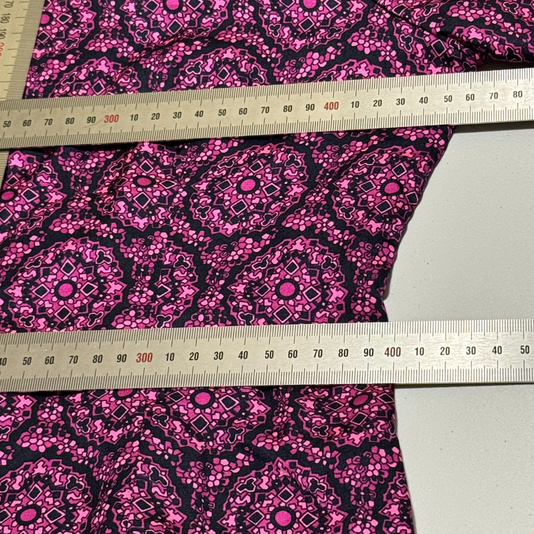 Vintage 1970s Pink & Black Floral Dress
