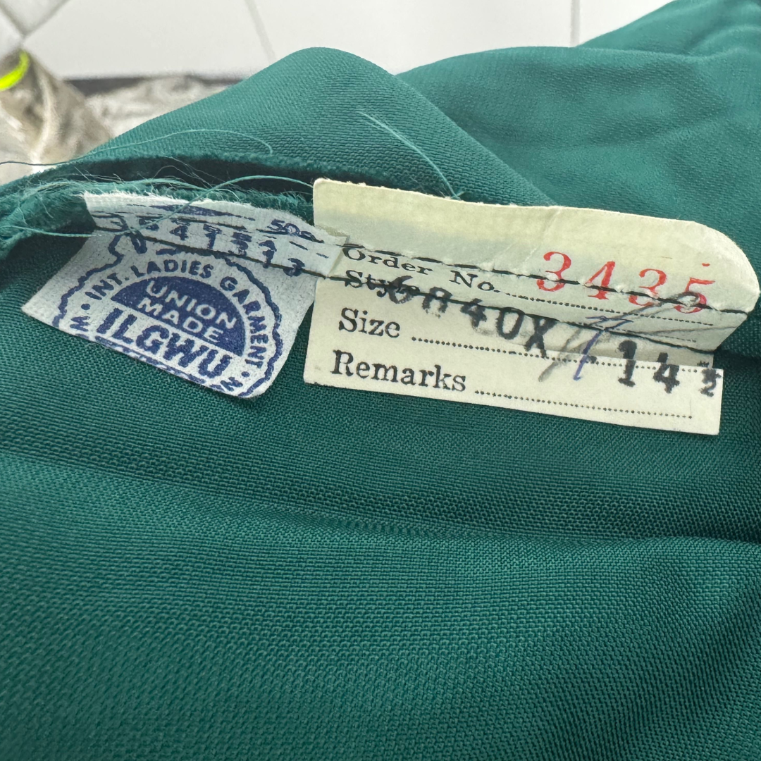 Vintage 50s Emerald Green Dress with Diamantes