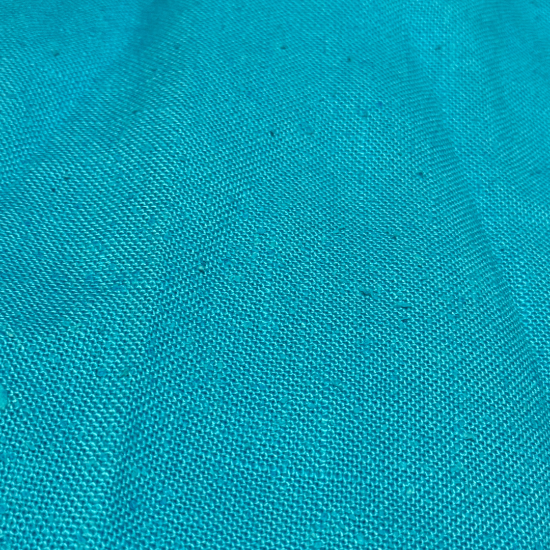 Vintage Late 1960s Turquoise Suit with Paisley Collar