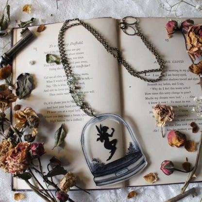 Violet Fane Fairy in the Dome Necklace