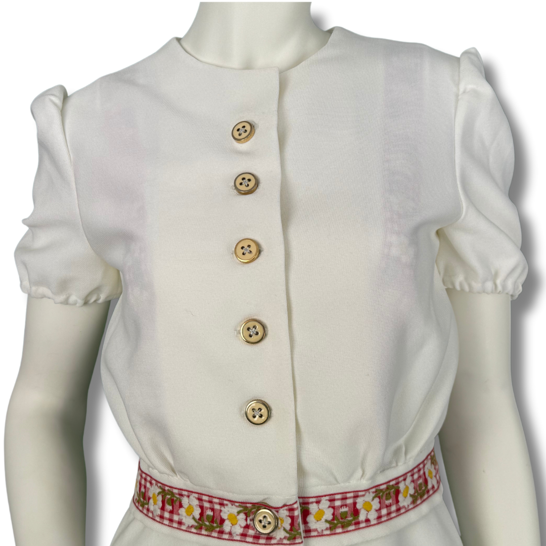Vintage 1970s Handmade White Flared Jumpsuit & Jacket Set - UNBELIEVABLE