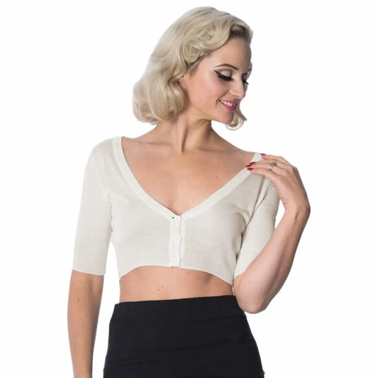 Bobby Basic Cardigan in White