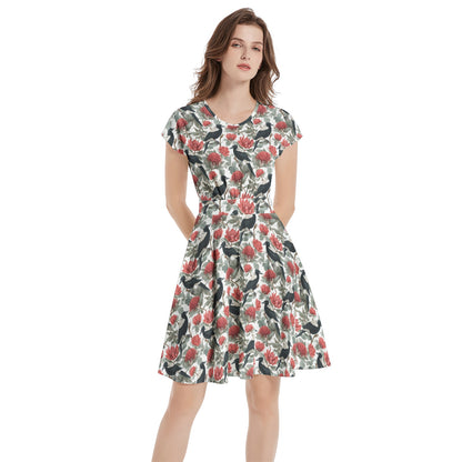 Clementine Day Dress in Magpie Season