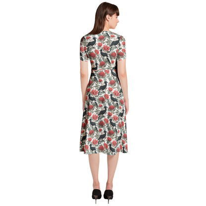 Mabel Dress in Magpie Season