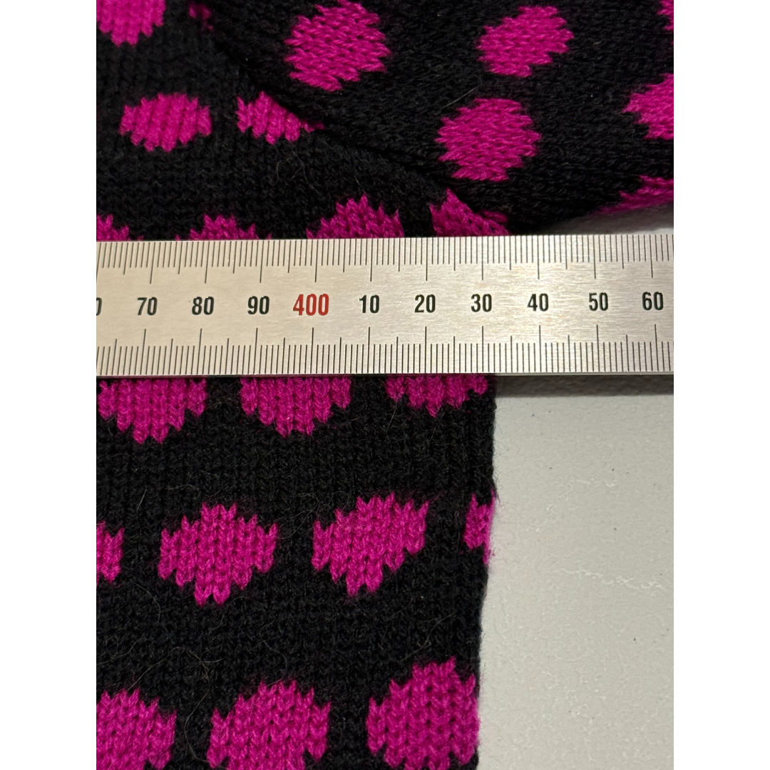 Dressy Tessy 1980s Black with Pink Dots Sweater Dress