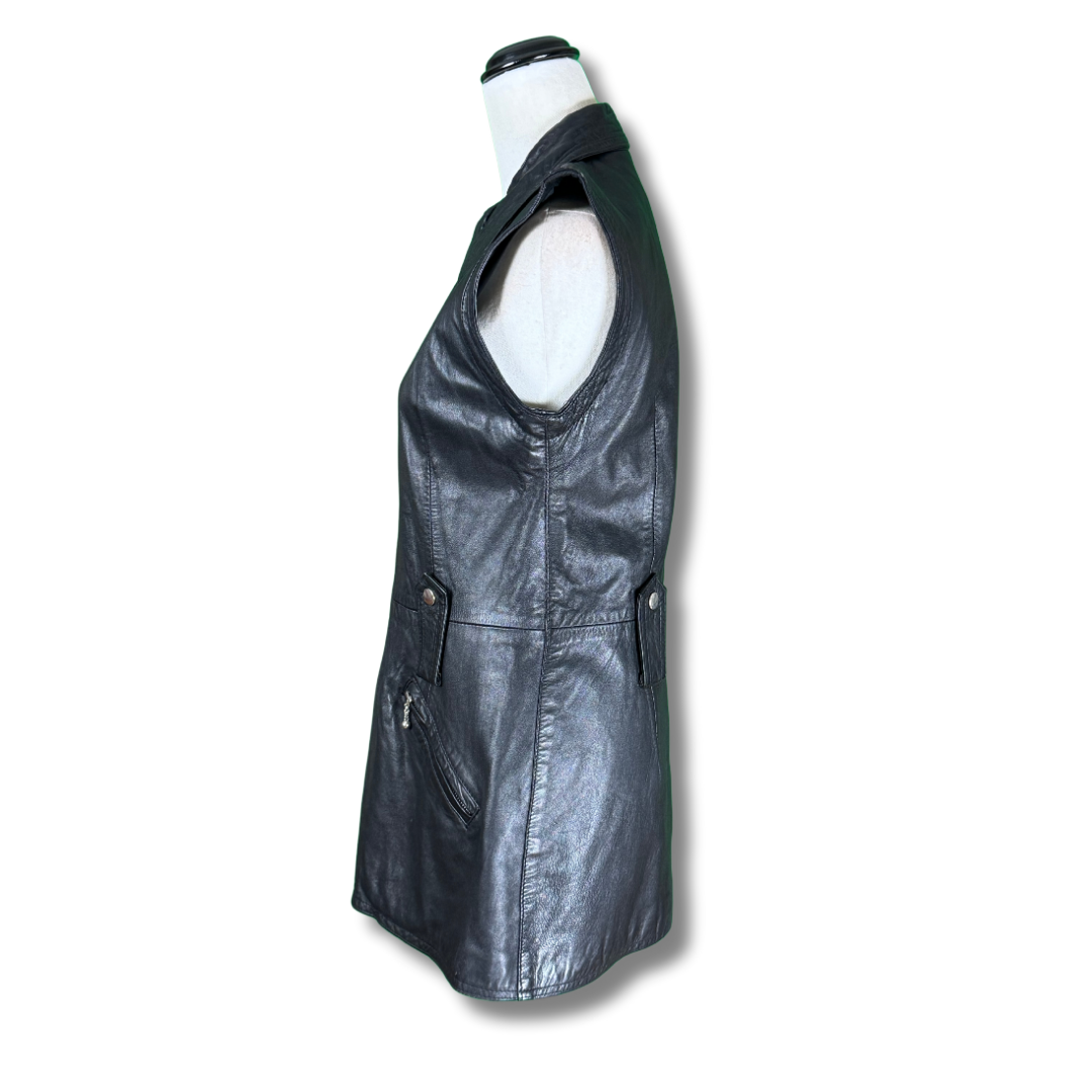 Genuine leather vest deals