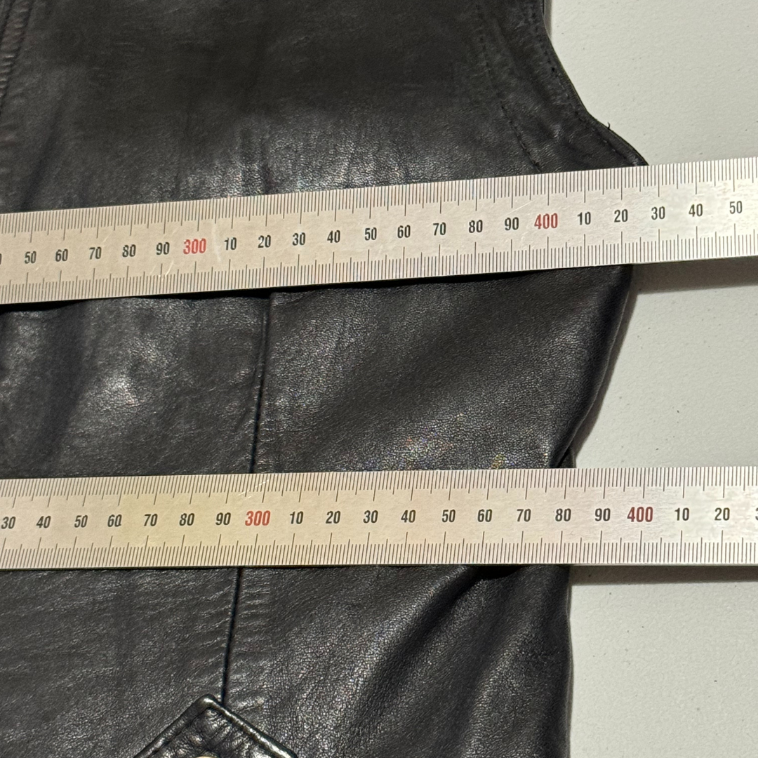 Vintage 1970s Genuine Leather Vest