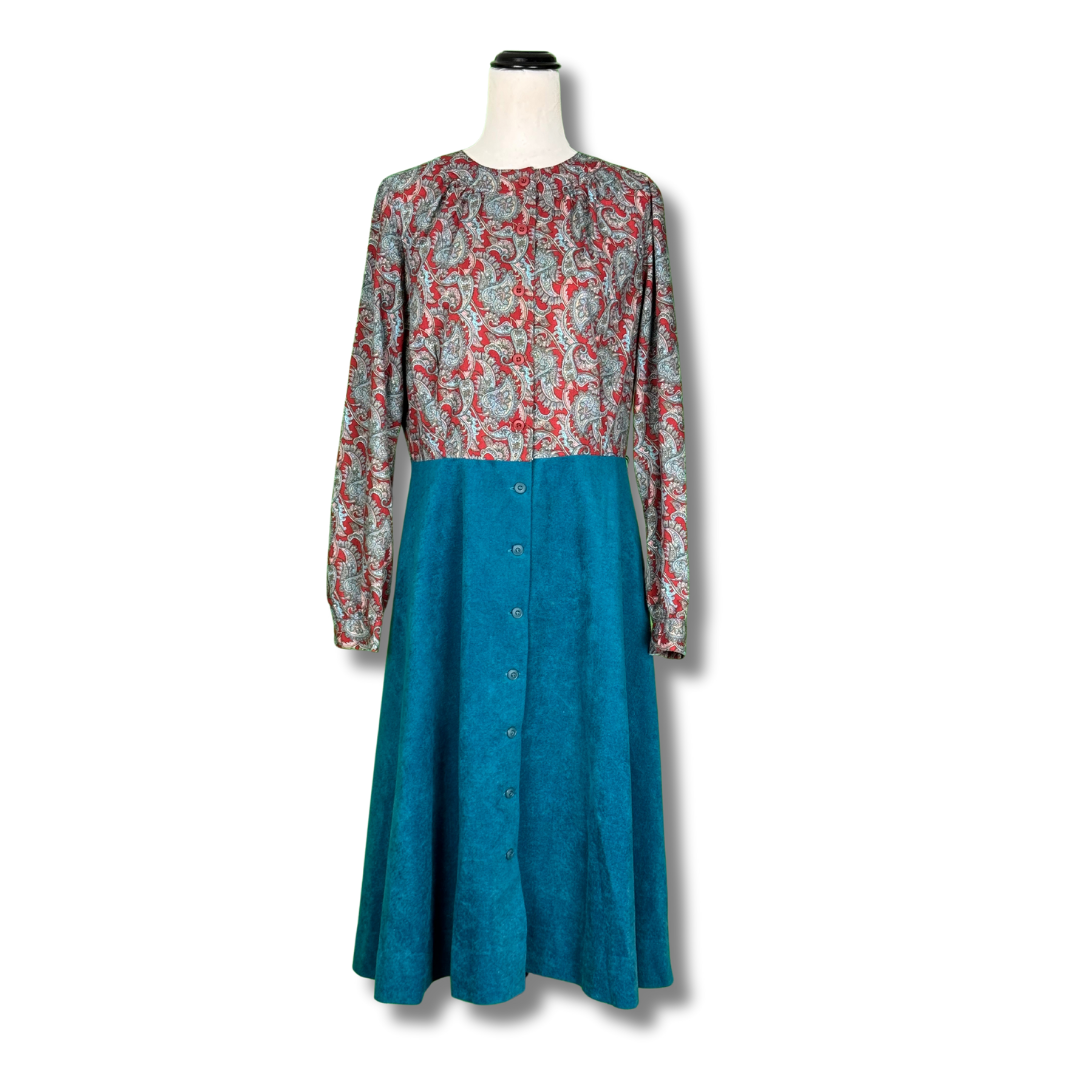 Leon Cutler Vintage 1970s Dress and Vest Set