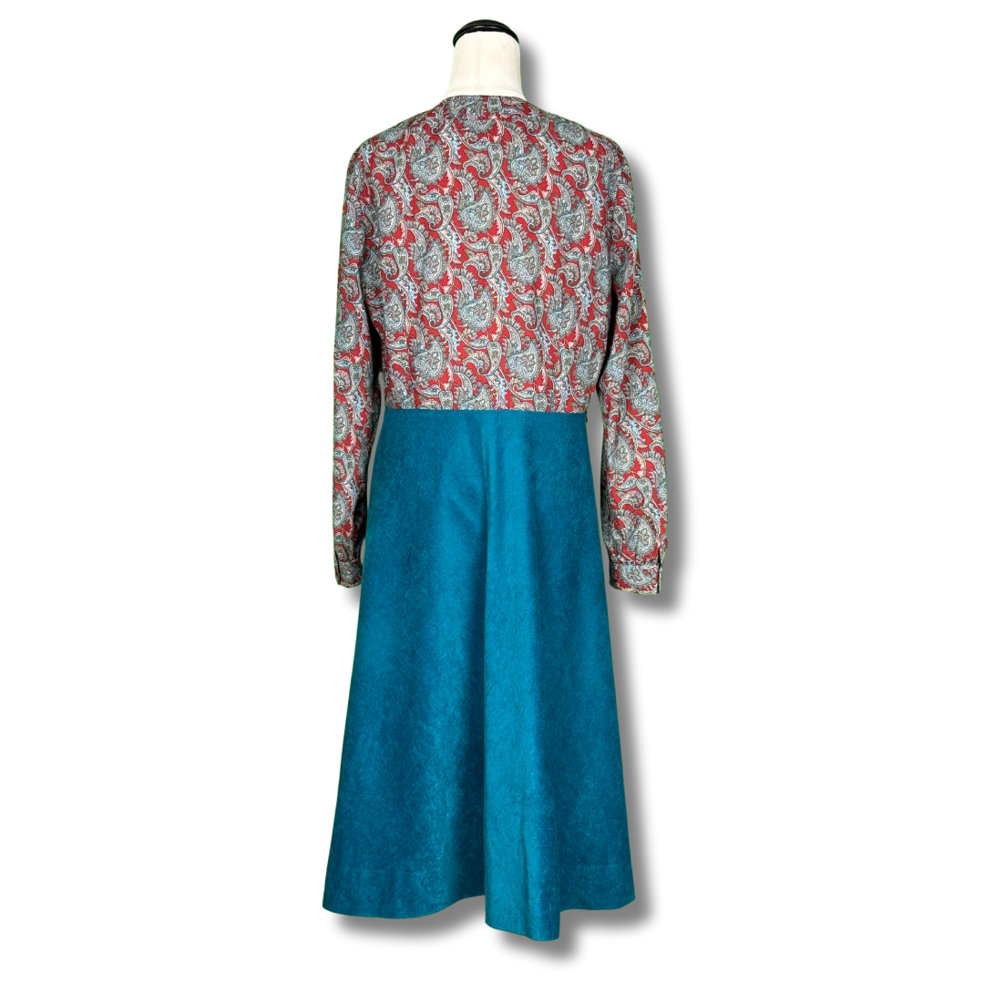 Leon Cutler Vintage 1970s Dress and Vest Set