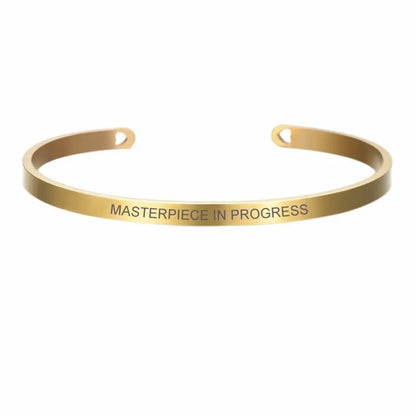 "Masterpiece in progress” bangle