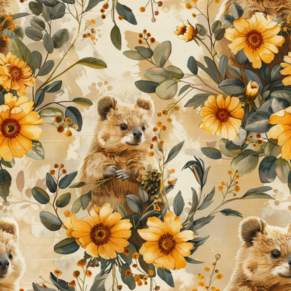 Lila Dress in Sunny Quokka Print