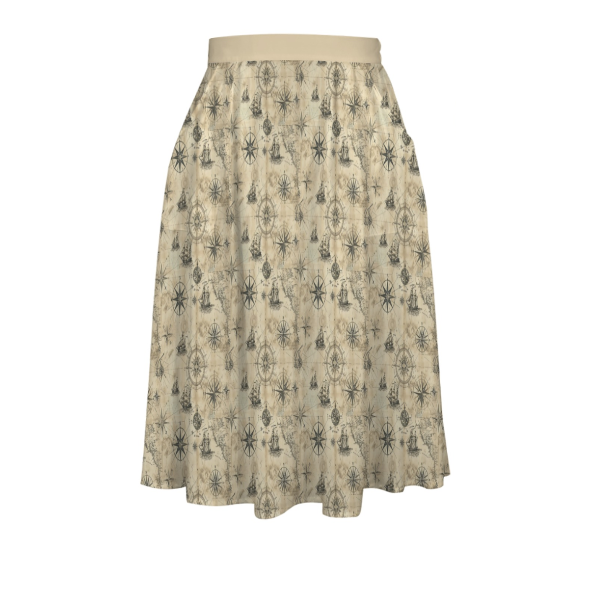 Sunday Swing Skirt in Lost Map Society
