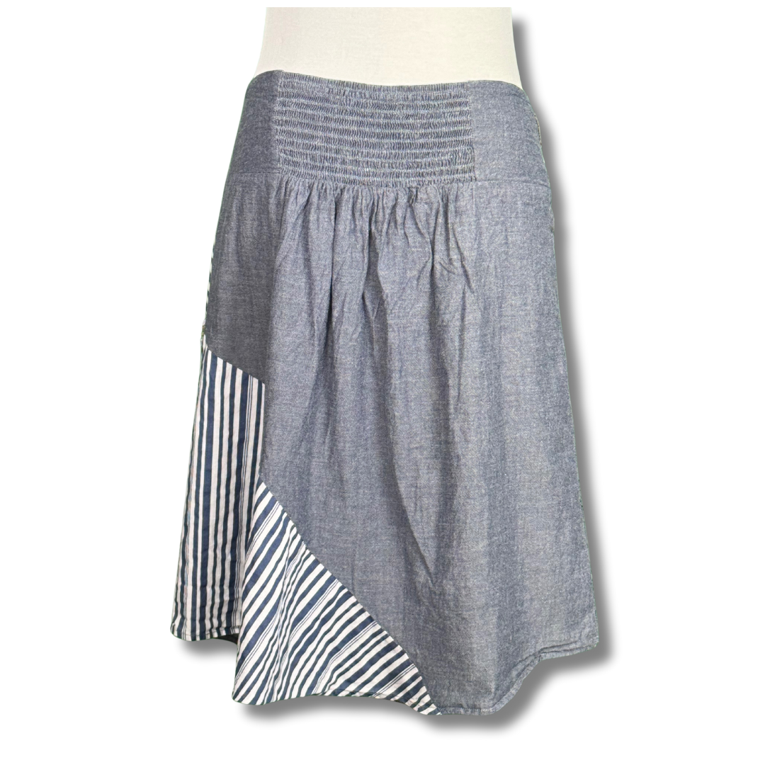Patchworked Grey Aline Skirt