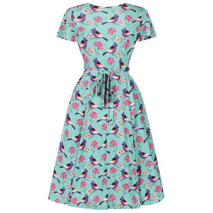 Lady V London Lyra Dress In A Spring Bird