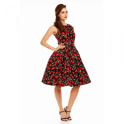 Annie Swing Dress in Black Cherry