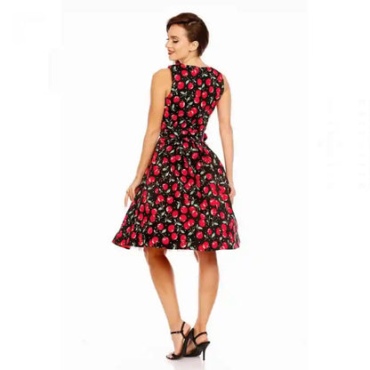 Annie Swing Dress in Black Cherry