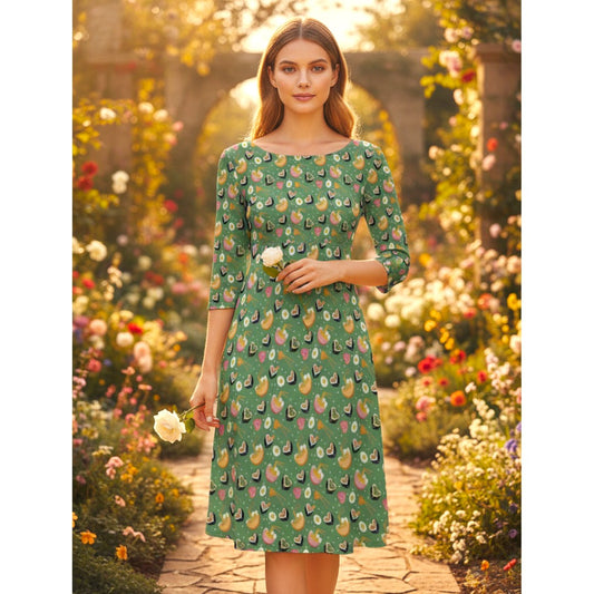 Avalon bow dress in Miso in love